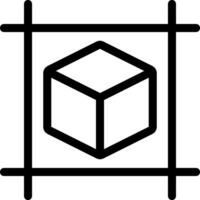 A square with a cube inside it vector