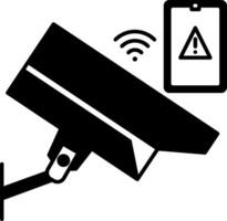 A security camera and a cell phone with a wifi symbol vector