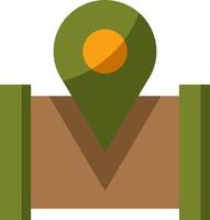 A map pointer icon with a green dot vector