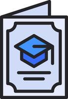 A graduation cap icon on a white background vector