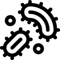 A black and white image of a virus vector