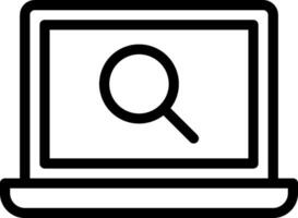 Search icon on a laptop vector
