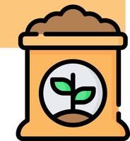 A plant in a jar with soil and a green leaf vector