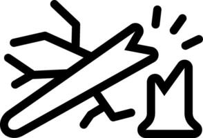 A black and white icon of a knife and a fire vector