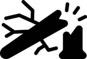 A black and white icon of a fire and a knife vector