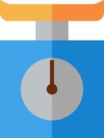 A scale with a yellow and orange handle vector