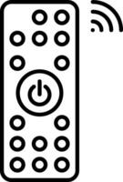 A remote control with a button and a wifi symbol vector