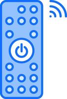A remote control with a button and a wifi symbol vector