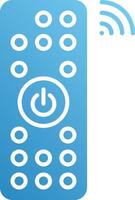 A remote control with a button and a wifi symbol vector