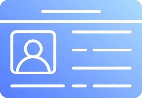 A blue and white icon with a person in the middle vector