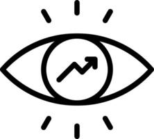 An eye with a graph on it vector