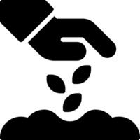 Planting seed icon vector