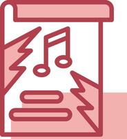 A music note icon on a book vector