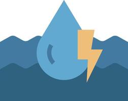Water and lightning icon vector