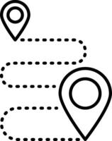 A map pointer with dots on it vector