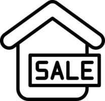 A black and white sale sign in the shape of a house vector