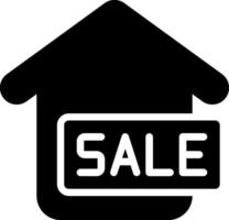 A black and white sale sign in the shape of a house vector