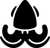 A black and white silhouette of a man with a mustache vector