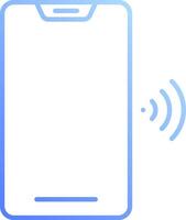 Mobile phone with wifi icon vector