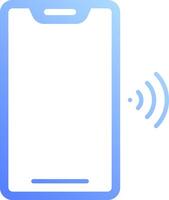 Mobile phone with wifi icon vector
