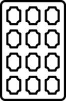 A square with black and white squares on it vector