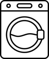 A washing machine icon on a white background vector