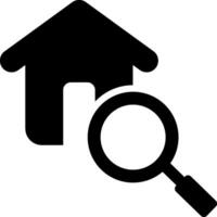 A house with a magnifying glass and a magnifying vector