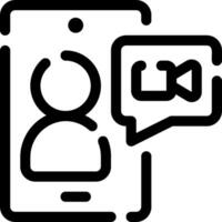 chat icon with a person on a phone vector