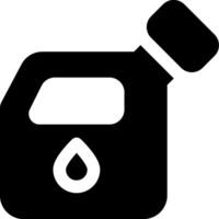 A black and white icon of a gas can vector