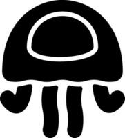A black and white image of a jellyfish vector