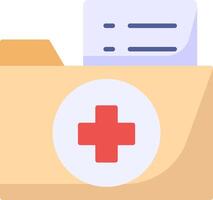 A folder with a medical cross on it vector