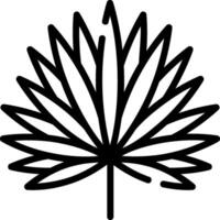 A black and white drawing of a palm leaf vector