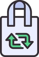 A shopping bag with arrows pointing to the right vector