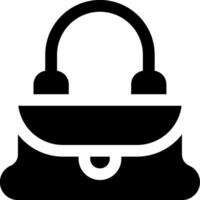 A black and white purse icon on a white background vector