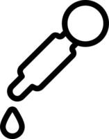 A black and white icon of a syringe and a drop vector