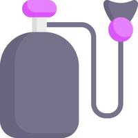 A purple and gray bottle with a hose attached to it vector