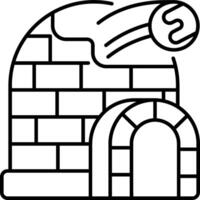 An igloo with a coin inside it vector