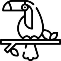 Toucan bird icon illustration vector