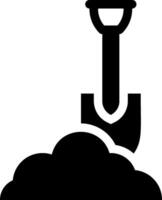 A shovel and a shovel icon on a white background vector