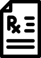 A prescription form icon on a white background vector