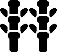 Two black and white images of a pair of boots vector