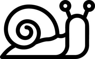 A snail is shown in a simple line drawing vector