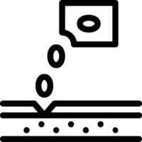A black and white icon of a machine vector
