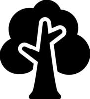 A black and white tree icon vector