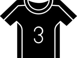 A black and white soccer jersey with the number 3 vector