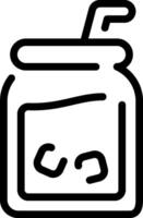A jar with a straw and a lid vector