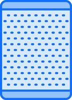 A blue and white square with a dotted pattern vector
