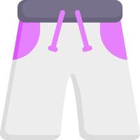 A pair of shorts with purple and white trim vector