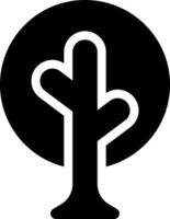 A black and white logo of a tree vector