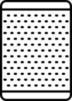A black and white square with dots on it vector